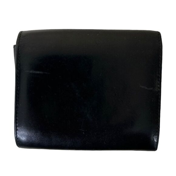 PRADA Vintage Black Leather Wallet Card Coin - Picture 2 of 7